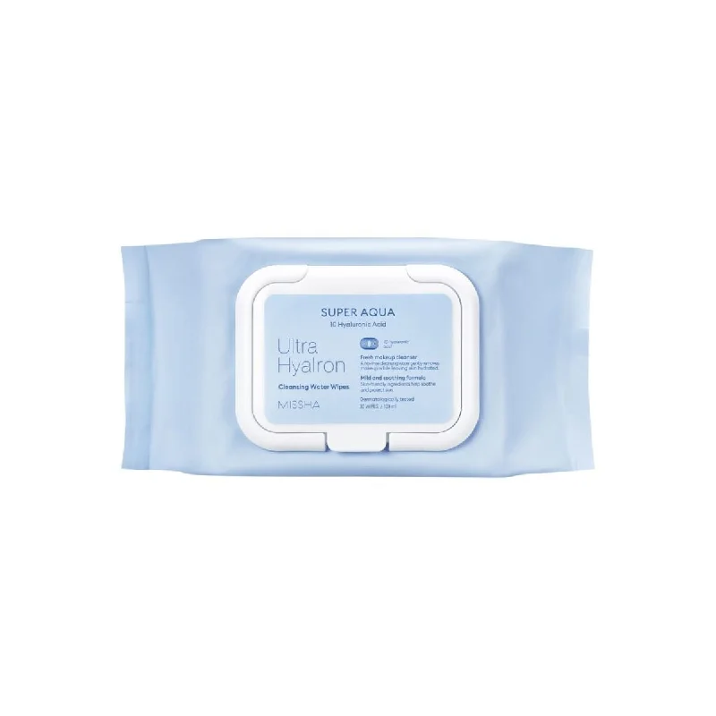 Facial cleansers everyday face-Super Aqua Ultra Hyalron Cleansing Water Wipes 30 Sheets