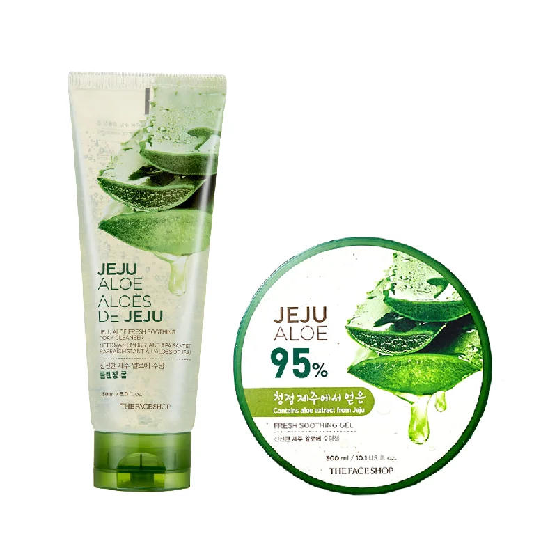 Facial cleansers everyday cream-2 Step Jeju Aloe Soothing Combo