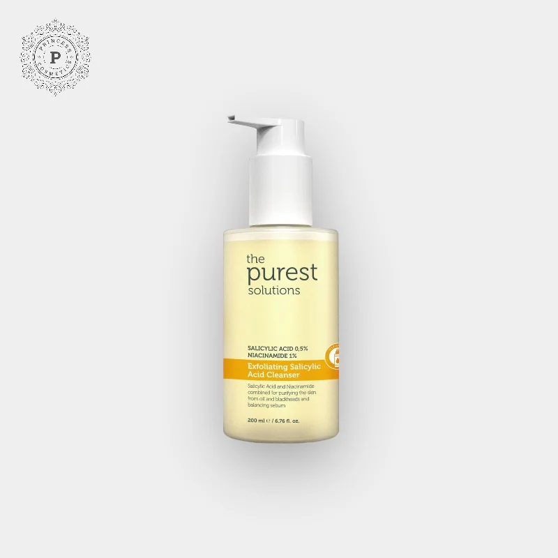 Facial cleansers non-drying white-The Purest Solutions Exfoliating Salicylic Acid Cleanser 200ml. تا بيرست سولوسن منظف مقشر بحمض الساليسيليك 200 مل