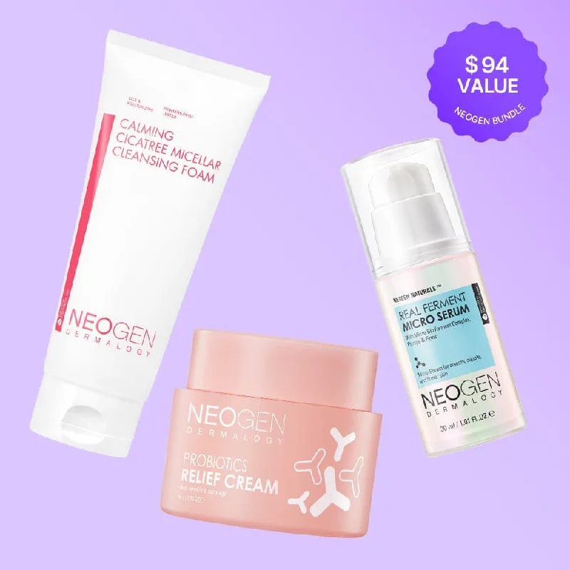 Facial cleansers gentle cream-The Spring Skincare bundle - Night ver. (Cica tree micellar cleansing foam + Real ferment micro serum + Probiotics relief cream)