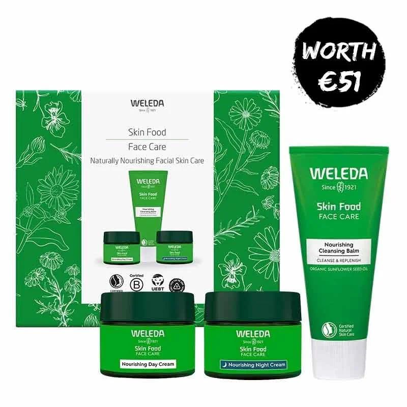 Facial cleansers oil-control face-Weleda Skin Food Face Gift Set